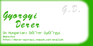 gyorgyi derer business card